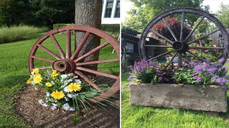 Wagon Wheel Decorations: Creative Landscaping Ideas
